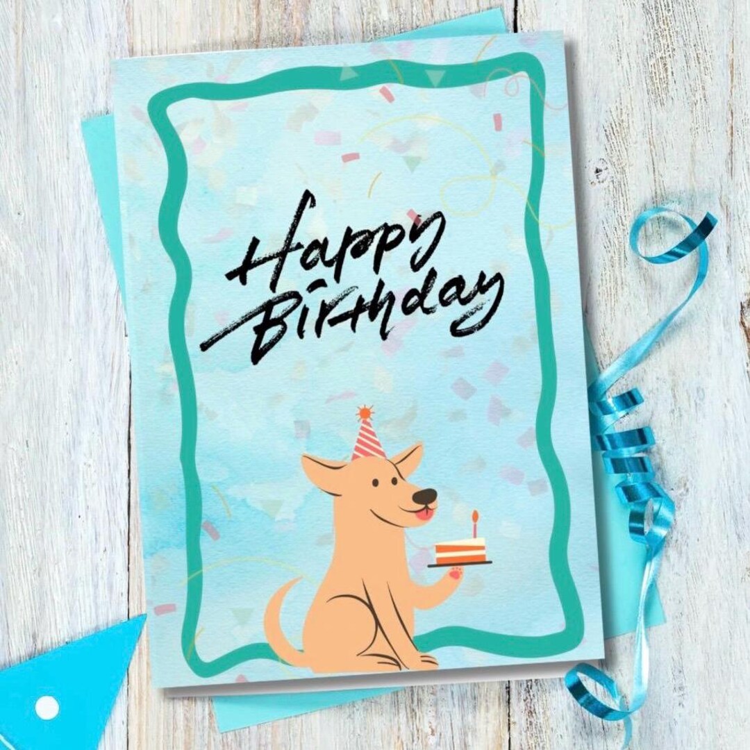 Funny Birthday Card | Printable Dog Birthday Card | Funny Gift ...