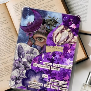 Mystic Moon Kindle Insert: Purple Celestial Collage (PDF Download)