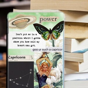 Capricorn Zodiac Kindle Insert: Astrology Collage Decor (Digital Download)