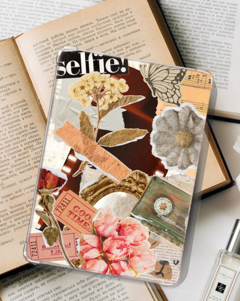 Inset Collage Vintage Collage Kindle Case Insert | Aesthetic Floral Cover (digital ...