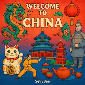 Welcome to China Coloring Book | Chinese Culture Printable Pages | Educational Fun Activity | Kids and Adults Coloring