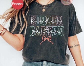 Comfort Colors Kindergarten Teacher Shirt: Back to School Gift Tee