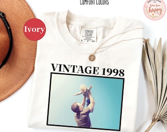 Custom Photo Vintage Comfort Colors Shirt: Personalized Birthday Gift