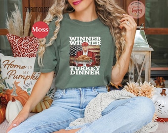 Trump Turkey Dinner T-Shirt - Funny Thanksgiving Comfort Colors Tee