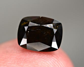 Rare Honey Green Clinozoisite Gemstone, Cushion Cut, Natural, 2.12ct, Pakistan