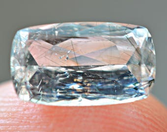 1.55ct Rare Riebeckite needles in Quartz Top Cut Gemstone