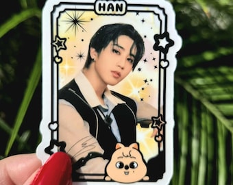 Stray Kids Han Clear Photocard Sticker, SKZ, hanquokka