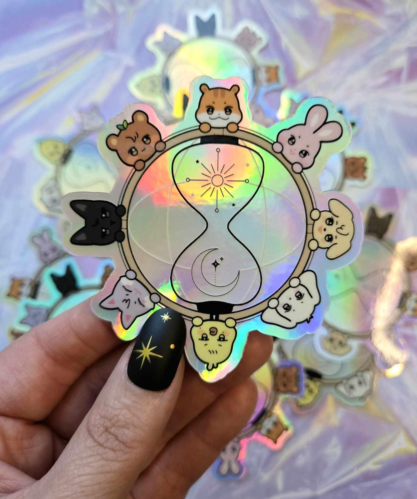 ATEEZ Aniteez 砂時計ホログラフィックステッカー - Etsy 日本