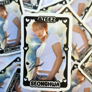 Seonghwa Fotokarte Aufkleber, Seonghwa Aufkleber, Ateez Seonghwa PC, Seonghwa Fotokarte, Ateez Aufkleber, Seonghwa, Atiny Aufkleber, Ateez Seonghwa