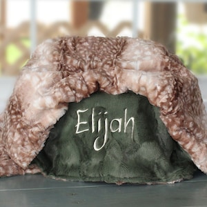 Personalized Baby Blanket, Fawn Blanket, Minky Baby Blanket, Baby Shower Gift, Toddler Bedding, Newborn Boy Gift, Embroidered
