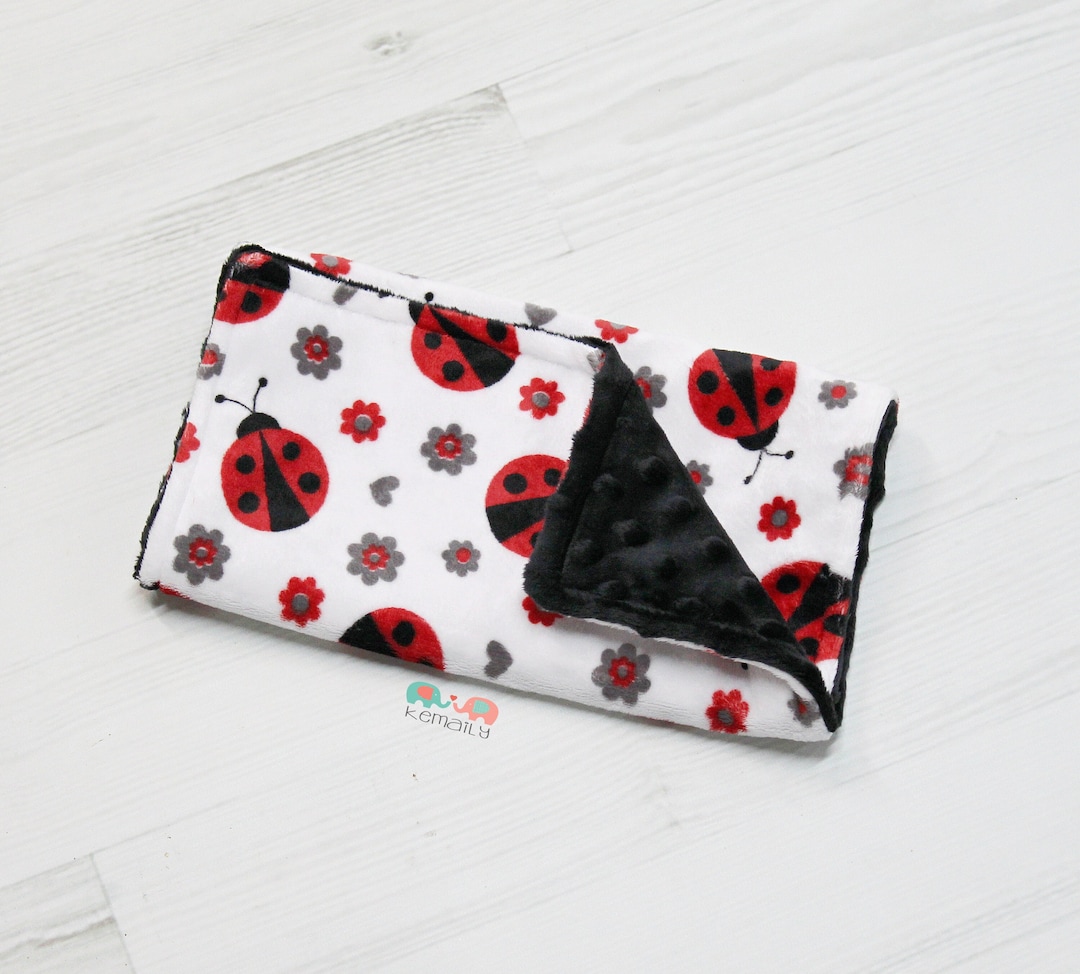 Burp Cloths Ladybug Minky Burp Cloth, Baby Shower Gift, Burp Rag
