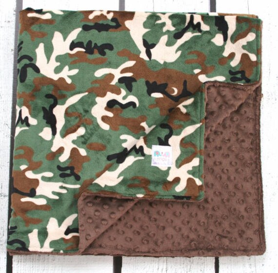 Camo Double Minky Baby Blanket Custom Blanket Baby Camo Etsy