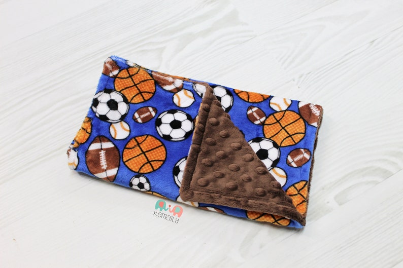 Baby Boy Burp Cloth Basketball Minky Burp Cloth, Soccer, Baseball, Newborn Boy Shower Gift, Burp Rag, Feeding, Nursing, Newborn Essentials image 1