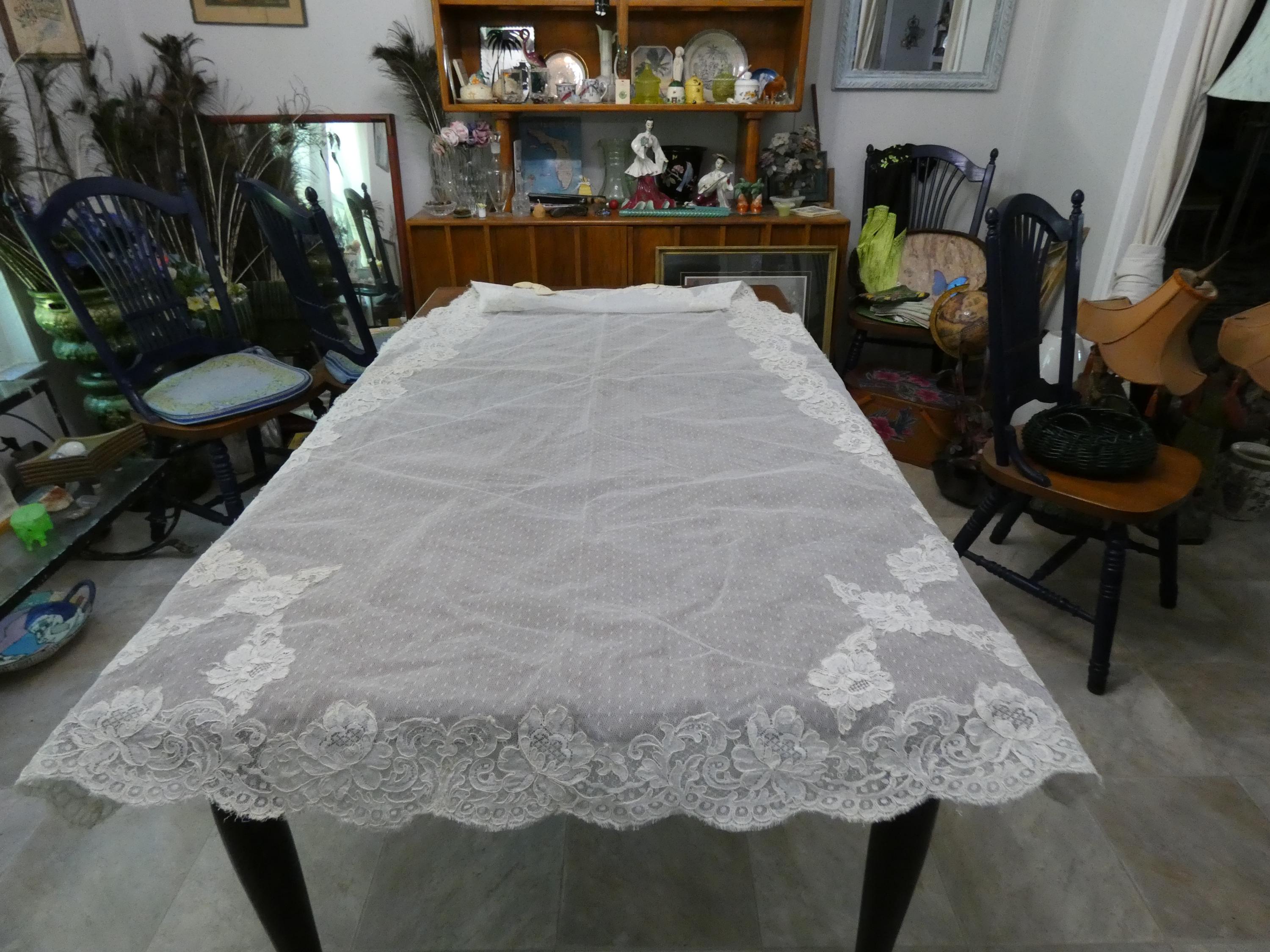 Vintage 1960's Laced, Dotted Swiss Wedding Veil