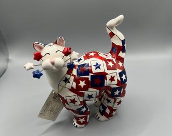Selection of Amy Lacombe Whimsiclay Cat Figurine Collection Annaco
