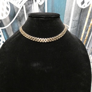 Vintage Mid Century Gold Tone Metal Chain Link Necklace