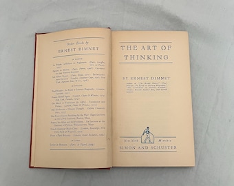 Vintage 1929 Philosophy Book: The Art Of Thinking By Ernest Dimnet