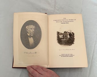 Antique 1904 Poetry Book: Wordsworth’s Complete Poetical Works, Cambridge Edition