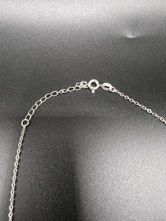 Vintage Sterling Silver Shell Spiral Ruby Pendant… - image 5