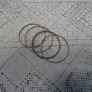 Set of Four Vintage Metal Bangle Bracelets