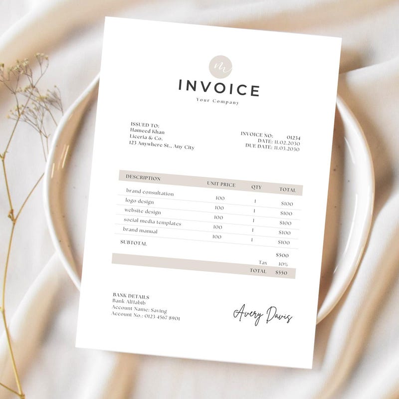 Holiday Invoice Templates Etsy Holiday Invoice Templates Etsy