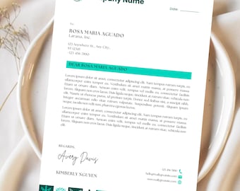 Modelo de papel timbrado comercial da Canva: design minimalista e personalizável (download digital em tamanhos A4/EUA)