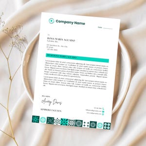Business Letterhead Template Business Letterhead Company Letter Canva Template Minimal Letterhead Customizable Digital Letter Small Business