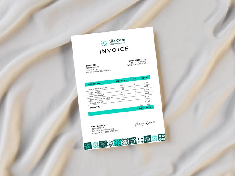 Editable Invoice Template, Modern Minimalist Design (canva) - Etsy
