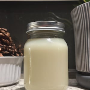 100% Premium Organic Grass Fed & Finished Rendered Suet Beef Tallow  - Non-GMO - Antibiotic Free - Suet Sourced in USA - Glass Jar