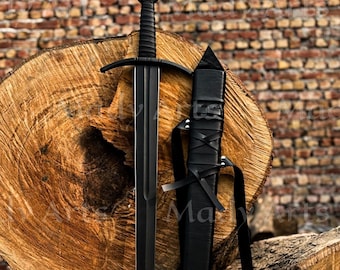 木製の鞘が付いた、手鍛造のダマスカス鋼製バイキング剣 - Etsy 日本