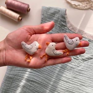 Molde de costura em PDF de gaivota, tutorial de brinquedo de pelúcia de pássaro, broche, chaveiro, enfeite de tecido macio para fazer você mesmo