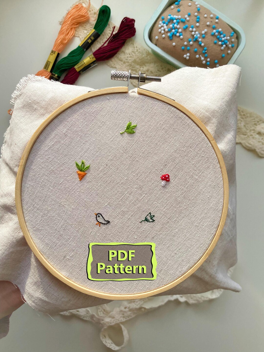 Mini Embroidery Simple Mini Embroidery Pattern PDF for Beginners – 5 Tiny Designs for Doll ...