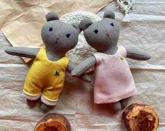 Plush Bear Doll Sewing Pattern PDF, Mini Fabric Teddy Bear, Stuffed Animal Toy Tutorial