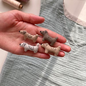 Mini Dog Sewing Pattern PDF – Soft Fabric Puppy Tutorial – Plush Brooch, Toy, Keychain DIY