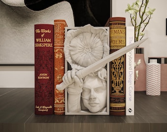 Dune Book Nook | Sci-Fi Desert Warrior Shelf Insert