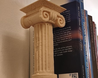 3D Printed Roman Column Bookend: Hidden Compartment, Ancient Ruin Decor