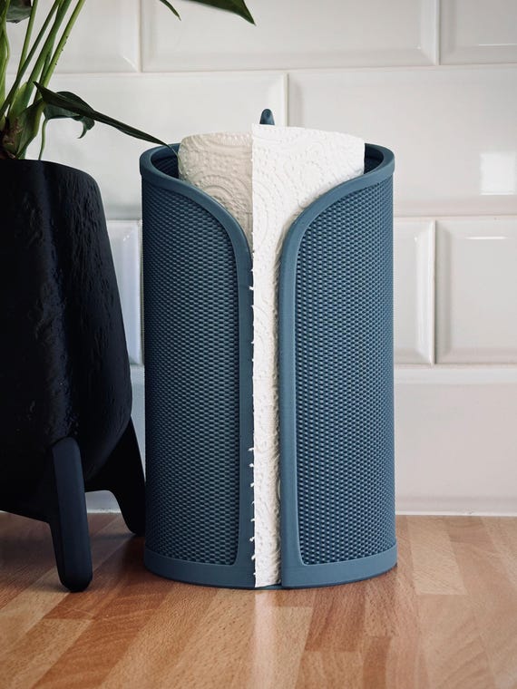 MANDO Küchenrollenhalter - 3D gedruckter Korb Design Küchenrollenhalter - Elegant & Funktional