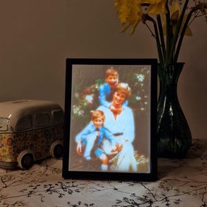Gift for Mother&#39;s Day - Custom Picture Frame -  Backlit Photo Frame