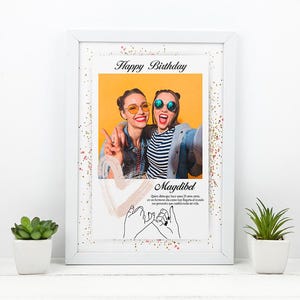 Druckbarer Happy Birthday-Fotorahmen im PSD- und PNG-Format. 20 digitale Designs