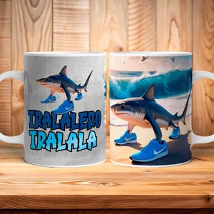 Sublimacion PNG tralalero trázala diseños. Tazas, Mug. 8 PNG design, 8 diseños png. Viral italiano. Taza 11 oz.