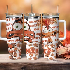 Pack Wrap for 40 oz glass, Tumbler Wrap cartoons, emotions, Digital Download 4 Png. Inside out