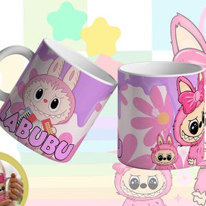 Sublimacion PNG Labubu diseños. Tazas, Mug. 9 PNG design, 9 diseños png. Peluches Labubu Monstruos Monster Viral. DTF Estampado impresión