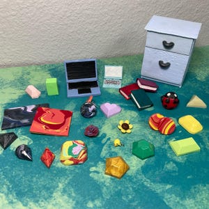 little collection of mini things | handmade clay trinkets | cute shelf decor
