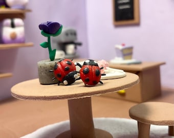handmade ladybug mini pins