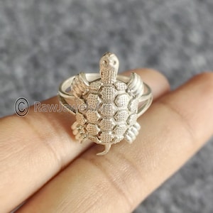 Glücksbringer Schildkröten Ring: Handgemachter Schmuck