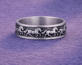 1940s Sterling Silver Saddle Ring Size 11.75, Fred Harvey Era, Old