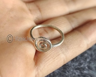 Handmade Sterling Silver Spiral Ring: Celtic Swirl Statement Ring