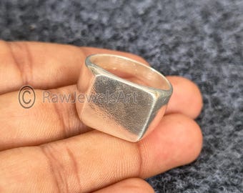 Vintage Mexican 925 Silver Signet Ring | Bold Square Face