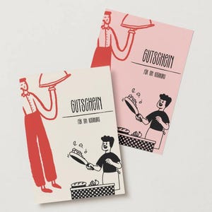 Bono de curso de cocina | Plantilla para imprimir | PDF y PNG | Regalo perfecto
