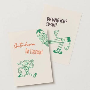 Gutschein Restaurant, Dinner, essen gehen, Sushi, Pizza, Eis | Vorlage zum Ausdrucken | PDF & PNG | Perfektes Geschenk
